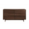 Greenington Currant Six Drawer Double Dresser In Oiled Walnut - Front