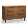 Sienna Six Drawer Dresser - Caramelized