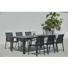 Bellini Home and Garden Waldorf 7pc Dining Set In Dark Grey Lava Frame Finish 010 - Bellini Home and Garden Waldorf 7pc Dining Set In Dark Grey Lava Frame Finish 010