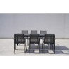 Bellini Home and Garden Waldorf 7pc Dining Set In Dark Grey Lava Frame Finish 012