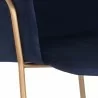 Sunpan Odesa Dining Armchair Abbington Navy - Seat Closeup Angle - Sunpan Odesa Dining Armchair Abbington Navy - Seat Closeup Angle