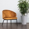 Sunpan Echo Lounge Chair in Black-Nono Tapenade Gold - Lifestyle