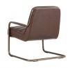 Sunpan Lincoln Lounge Chair in Vintage Cognac - Back Side Angle