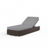 Montecito Adjustable Chaise in Canvas Granite w/ Self Welt - Front Side Angle