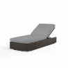 Montecito Adjustable Chaise in Canvas Granite w/ Self Welt - Front Side Angle - Montecito Adjustable Chaise in Canvas Granite w/ Self Welt - Front Side Angle
