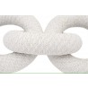 Essentials for Living Crew Rope Link in White Speckle Flat Rope - Closeup Angle