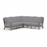 Laguna Sectional in Canvas Granite, No Welt - Front Side Angle
