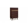 Azara Five Drawer Chest - Side Angled - Azara Five Drawer Chest - Side Angled