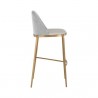Sunpan Dover Barstool in Napa Stone-Polo Club Stone - Side Angle