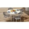 Source Furniture Aria 48" Round Aluminum Frame Dining Table - Source Furniture Aria 48" Round Aluminum Frame Dining Table