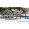 Source Furniture Fusion Aluminum Sling Chaise Lounge with Arms