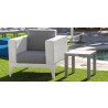 Source Outdoor Furniture Fusion Aluminum 18'' Wide Square End Table