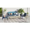 Source Furniture Danish Aluminum Sling Strap Sofa - Source Furniture Danish Aluminum Sling Strap Sofa
