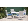 Source Furniture Aria 48" Round Aluminum Frame Dining Table 1