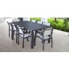 Source Furniture Fusion Aluminum Stackable Arm Dining Side Chair