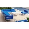 Source Furniture Delano Aluminum Modular Armless Loveseat - Source Furniture Delano Aluminum Modular Armless Loveseat