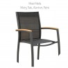 Bellini Home and Garden Galliano 9 Pc Dining Set In Lava Chair Side View