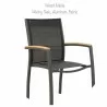 Bellini Home and Garden Galliano 9 Pc Dining Set In Lava Chair Side View - Bellini Home and Garden Galliano 9 Pc Dining Set In Lava Chair Side View