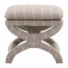 Gaston Ottoman - Windowpane Pebble - Front Angle