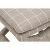 Gaston Ottoman - Windowpane Pebble - Seat Edge Close-up - Gaston Ottoman - Windowpane Pebble - Seat Edge Close-up