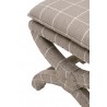 Gaston Ottoman - Windowpane Pebble - Angled Edge Close-up