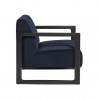 Sunpan Joaquin Lounge Chair Metropolis Blue - Side Angle