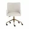 Sunpan Franklin Office Chair - Beige Linen - Front Angle - Sunpan Franklin Office Chair - Beige Linen - Front Angle