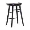 Sunpan Dominic Counter Stool in Black - Back Side Angle
