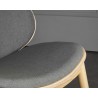 Danica Lounge Chair in Wheat Gray - Seat Close-Up