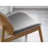 Danica Lounge Chair in Wheat Gray - Top Angle
