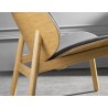 Danica Lounge Chair in Wheat Gray - Side Back Angle