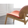 Danica Lounge Chair in Wheat Red - Back Angled