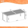 International Home Miami Amazonia Rectangular Patio Dining Table - Dimensions