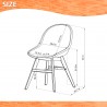 International Home Miami Amazonia 4-Piece Chairs Set - Dimensions