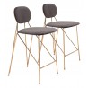 Georges Counter Stool Gray & Gold - Duo