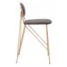Georges Counter Stool Gray & Gold - Side