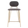 Georges Counter Stool Gray & Gold - Front