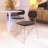 Georges Dining Chair in Gray & Gold-Lifestyle 1