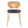 Georges Dining Chair in Gray & Gold-back view 1