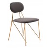 Georges Dining Chair in Gray & Gold-side view 3