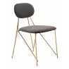 Georges Dining Chair in Gray & Gold-side view 3 - Georges Dining Chair in Gray & Gold-side view 3