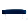 Bellini Modern Living Chaira Bench in Blue Velvet