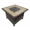 AZ Patio Heaters Square File Top Fire Pit - Front Side Top Angle - AZ Patio Heaters Square File Top Fire Pit - Front Side Top Angle