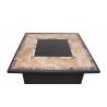 AZ Patio Heaters Square File Top Fire Pit - Closeup TopcAngle