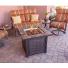 AZ Patio Heaters Square Slate Fire Pit - Lifestyle