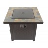 AZ Patio Heaters Square Slate Fire Pit - Front Angle
