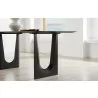Greenington Hanna Dining Table Caviar - Leg View Lifestyle Shot - Greenington Hanna Dining Table Caviar - Leg View Lifestyle Shot