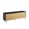 Greenington Hanna Sideboard In Caviar/Wheat - Angled and Closed - Greenington Hanna Sideboard In Caviar/Wheat - Angled and Closed