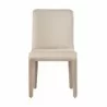 Sunpan Elisa Dining Chair in Light Oak - Mainz Cream - Front Angle - Sunpan Elisa Dining Chair in Light Oak - Mainz Cream - Front Angle
