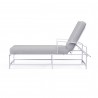 Bristol Chaise in Canvas Granite w/ Self Welt - Side Angle